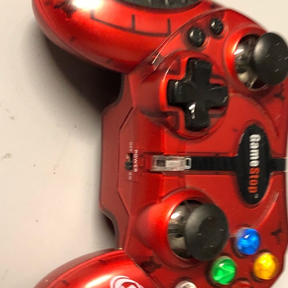 Red Game Stop Mad Catz 2.4Ghz Wireless Controller for PS2 - Picture 6 of 14